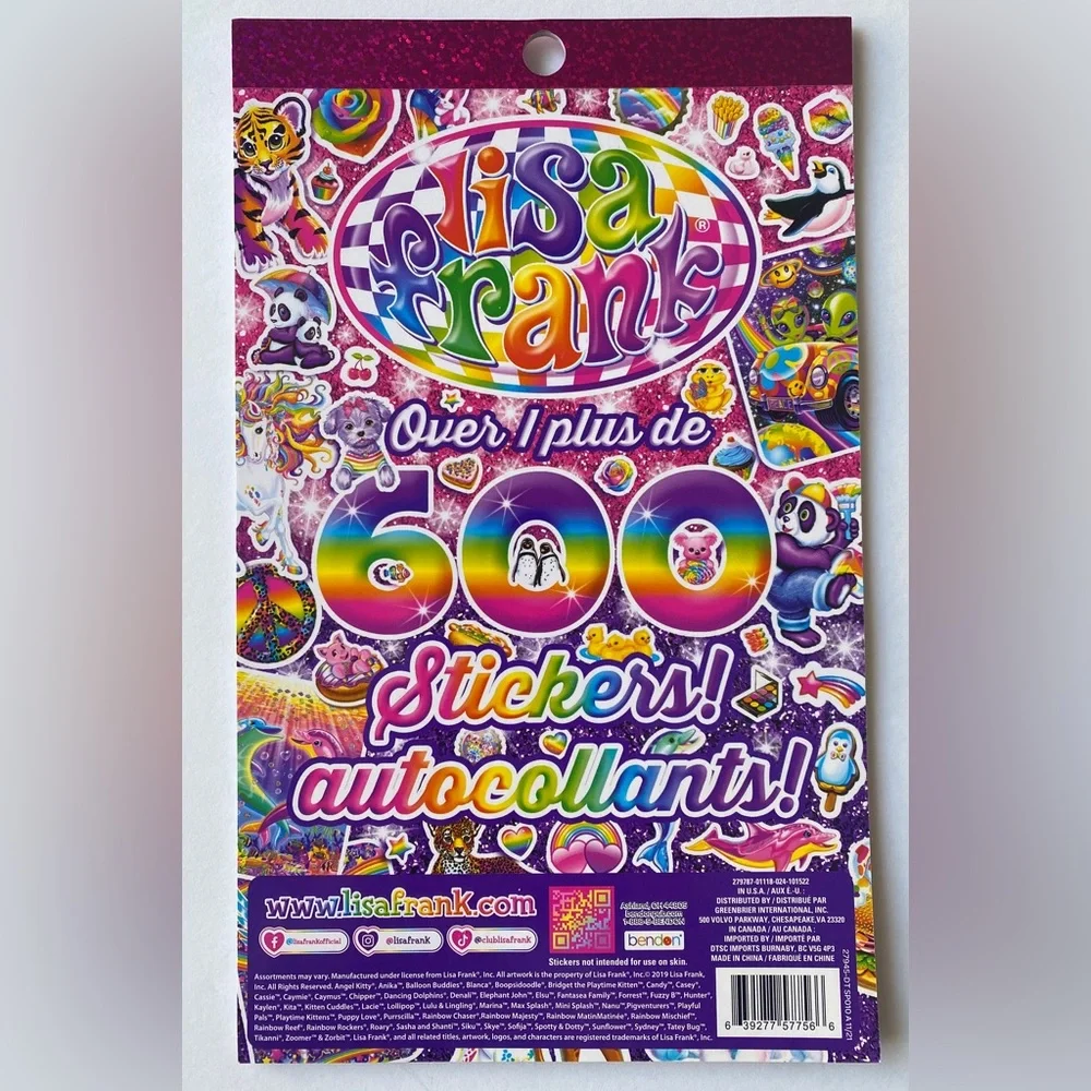 Lisa Frank Over 600 Stickers‎ Collection Booklet